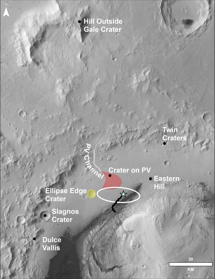 Окружение марсохода Curiosity на Марсе