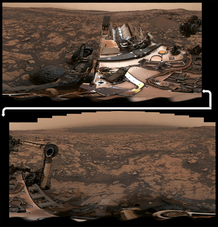 Панорама хребта Вера Рубин Ридж на Марсе