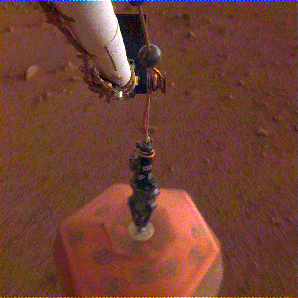 Установка SEIS на поверхность Марса