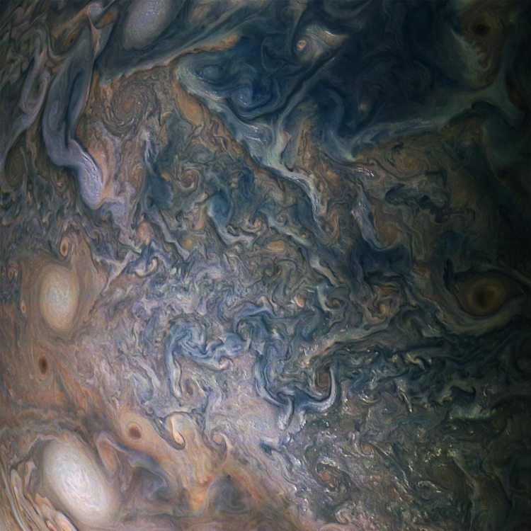 «Всплывающие» штормы Юпитера