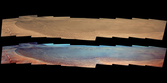 Марсоход Opportunity нашел кратер Орион, сол 4712