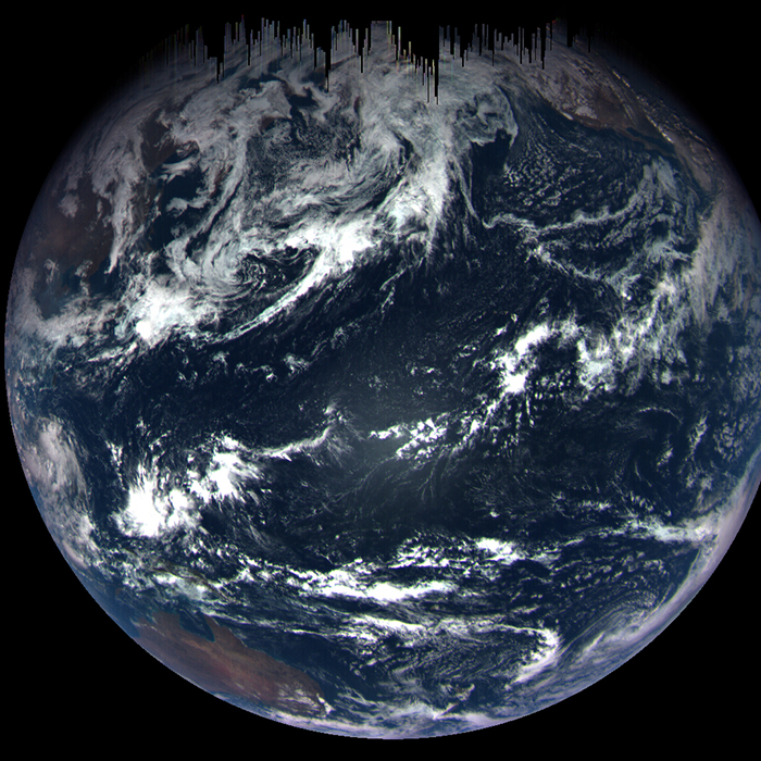 Снимок Земли с борта OSIRIS-REx